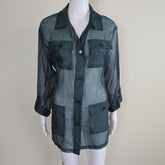 Gerry Weber Green Button Up Shirt - Size: AU 14